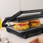 Cecotec Rock’nGrill Dark 1000 електрически грил – 1000 W, каменно покритие, плаваща плоча