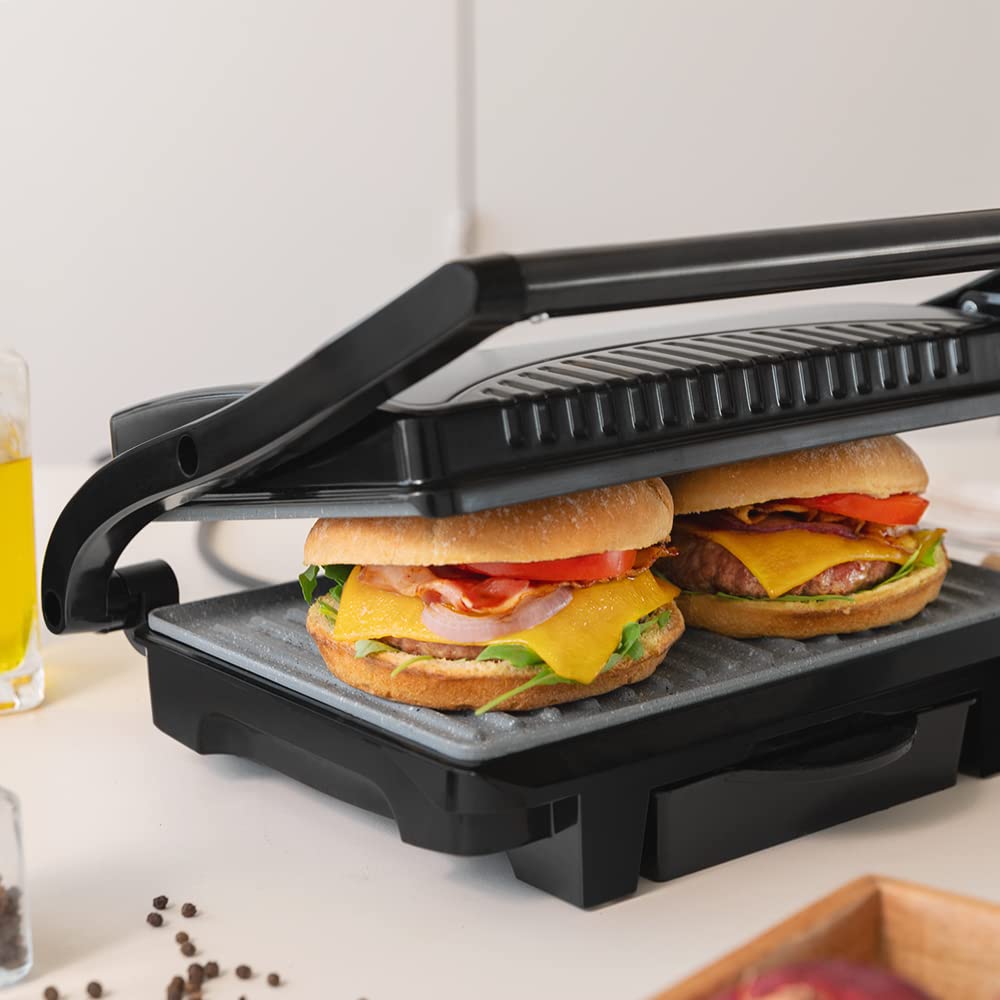 Cecotec Rock'nGrill Dark 1000 електрически грил – 1000 W, каменно покритие, плаваща плоча Cecotec Rock'nGrill Dark 1000 електрически грил – 1000 W, каменно покритие, плаваща плоча