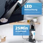 Anktel PowerClean 2400 безжична ръчна прахосмукачка – мокро и сухо почистване, LED осветление, HEPA филтър