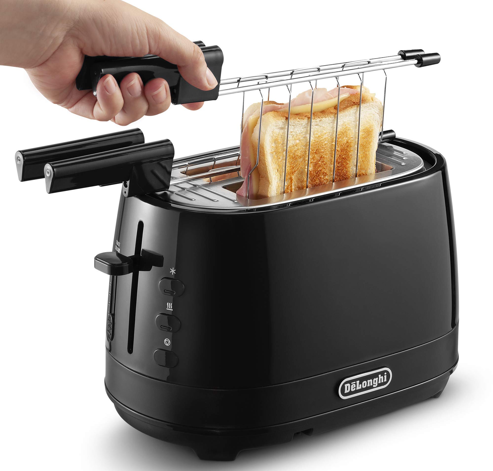 B07TWNFCC8_03 DeLonghi CTLAP2203 Тостер с щипки 550W