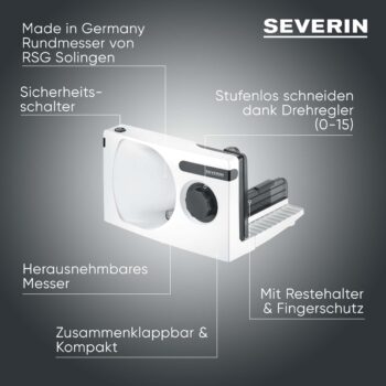 SEVERIN AS3912 Слайс машина за хляб и колбаси 150W