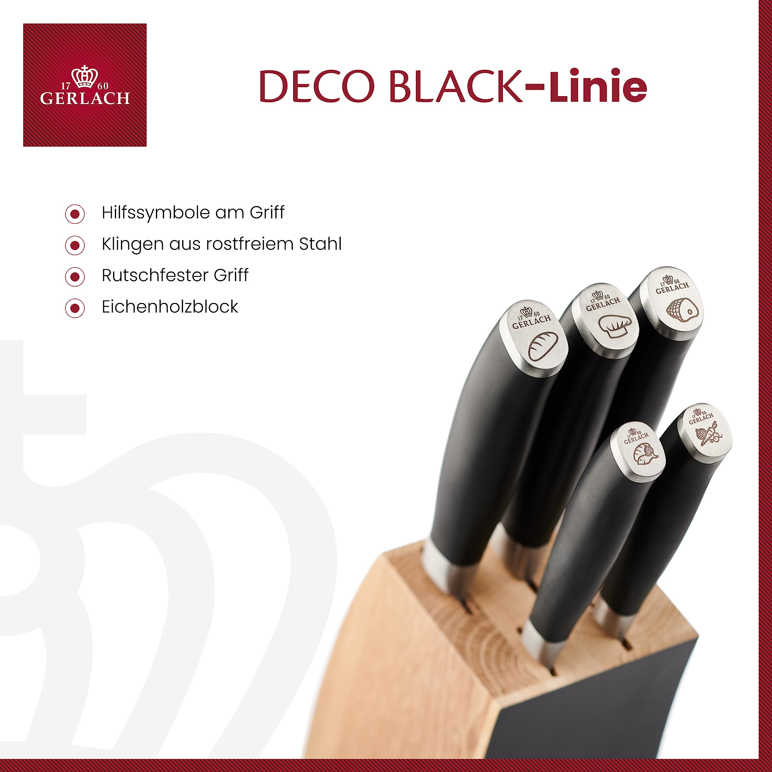 B07Y5KHR37_02 Gerlach 1760 Deco Black Комплект Ножове с Блок 5 бр