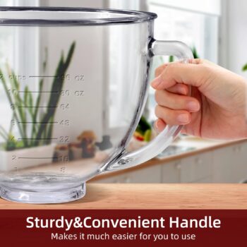 Стъклена Купа с Капак за KitchenAid 4.8L Миксер