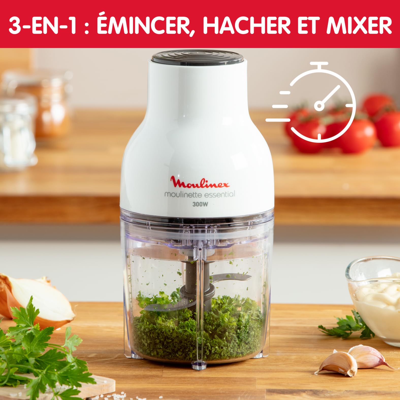 B08G1RSDZJ_03 Moulinex Moulinette Essential DJ5201 Чопър 3 в 1