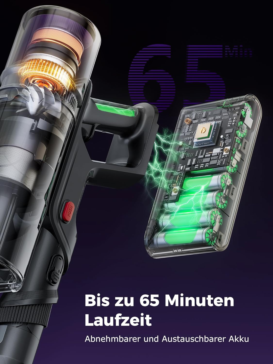 B0DQX8JWPJ_5 Proscenic P16 Безжична вертикална прахосмукачка 550W
