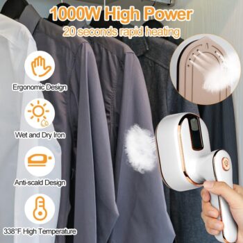 AUAUY Мини парна ютия 1000W