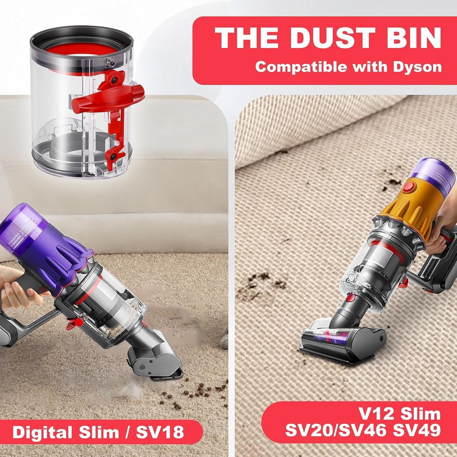 B0F4PNW14M_05 Контейнер за прах за Dyson V12 Slim / V10 Slim (965272-01)