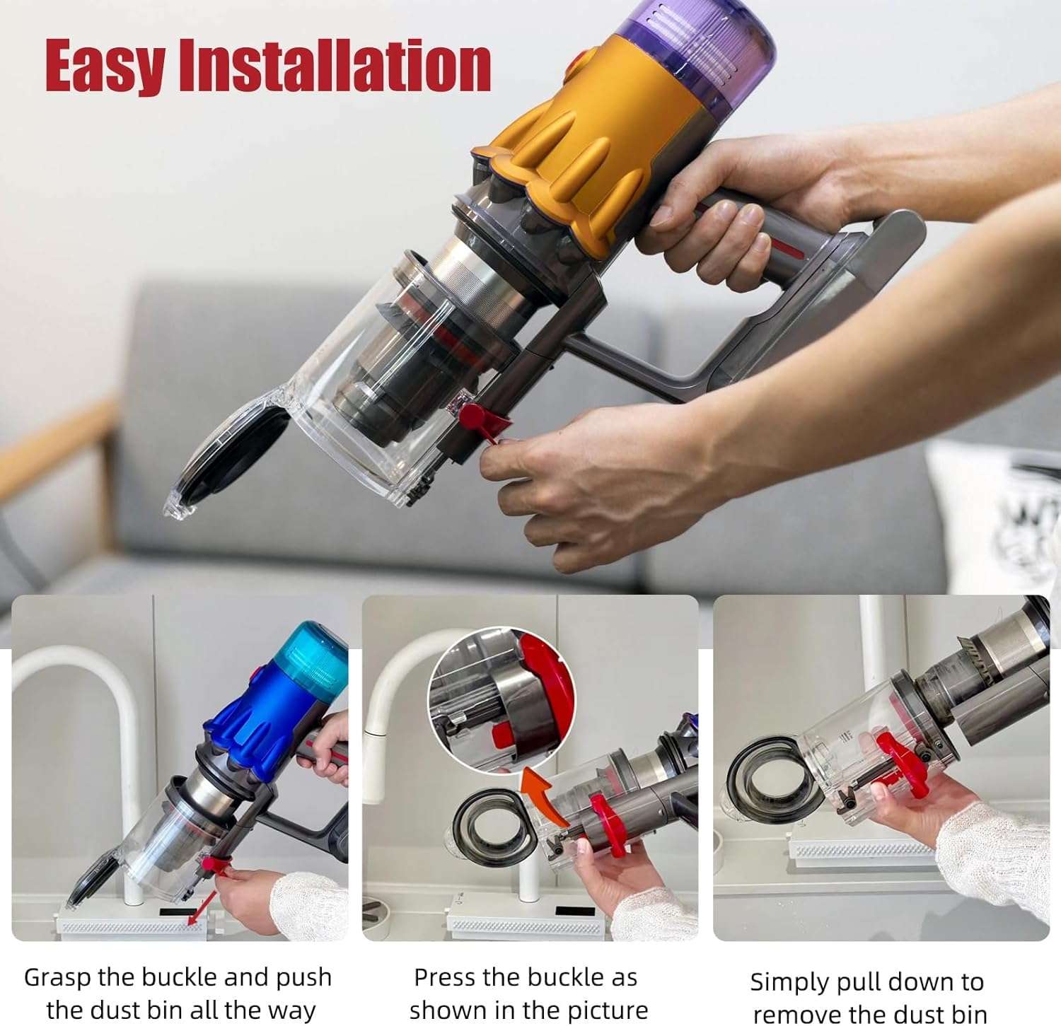 B0F4PNW14M_06 Контейнер за прах за Dyson V12 Slim / V10 Slim (965272-01)