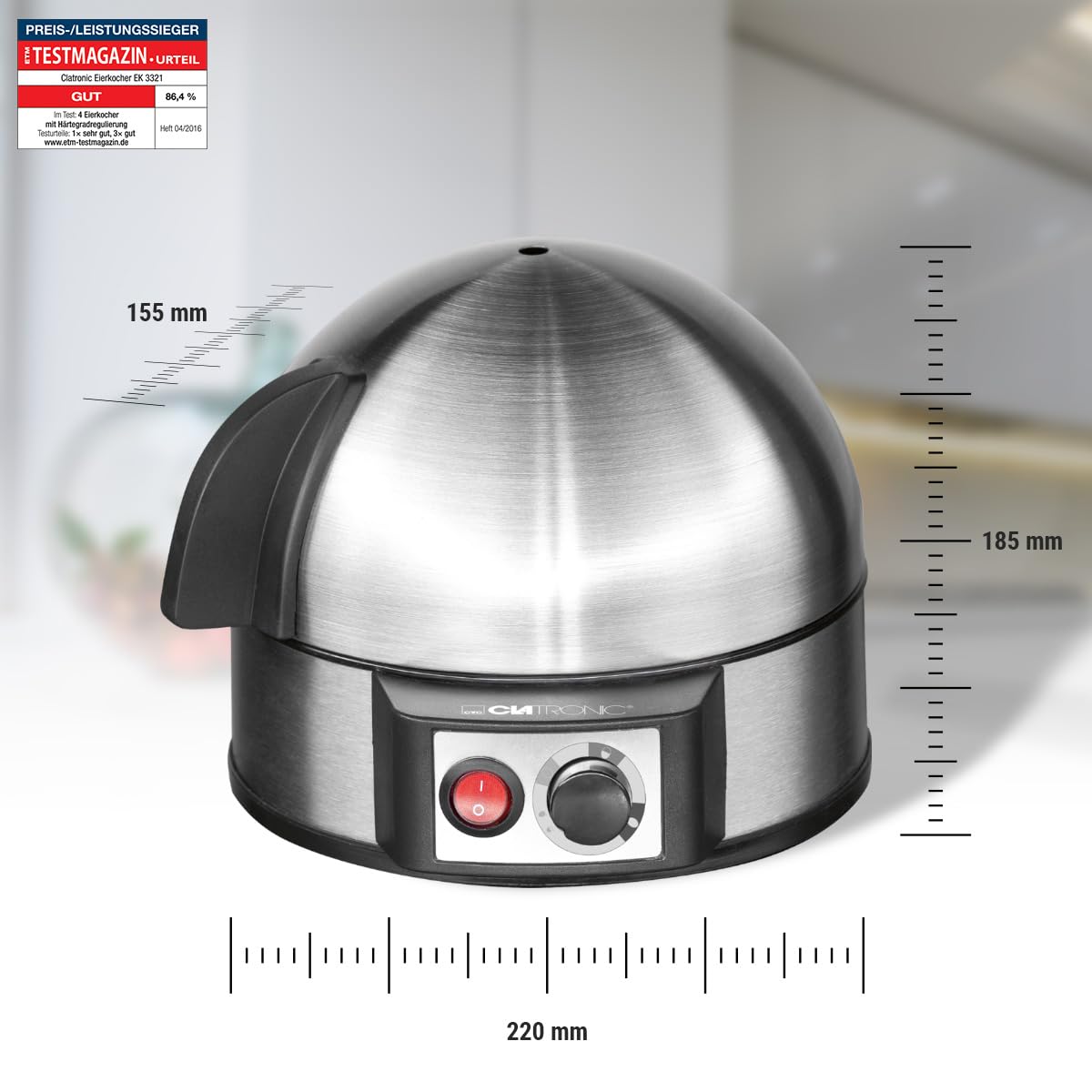 Clatronic EK 3321 Уред за варене на яйца Clatronic EK 3321 Уред за варене на яйца