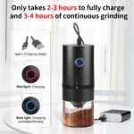 Busdeals Електрическа кафемелачка с USB зареждане