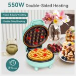 SNAILAR Мини гофретник за белгийски гофрети 550W