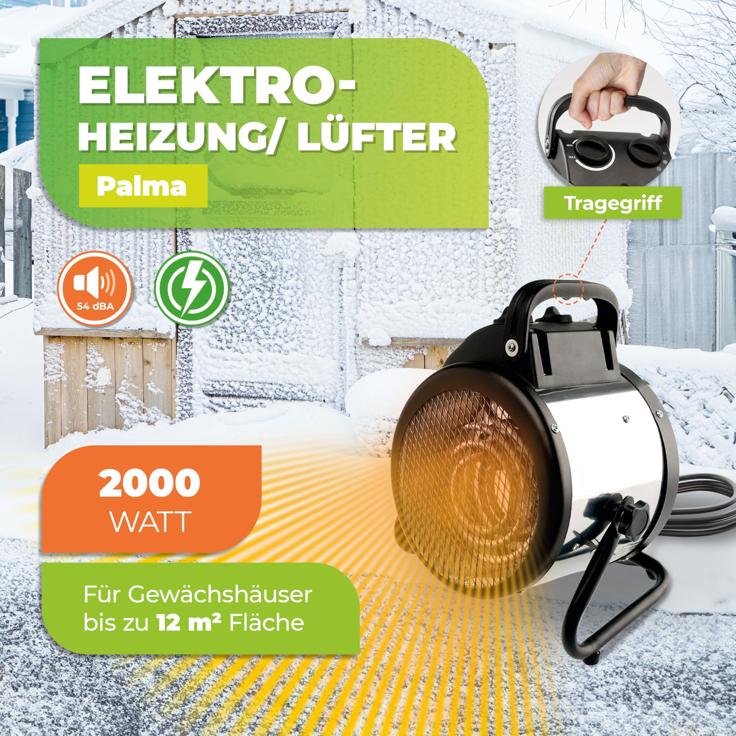 Вентилаторна печка за оранжерия Bio Green Palma Basic Вентилаторна печка за оранжерия Bio Green Palma Basic