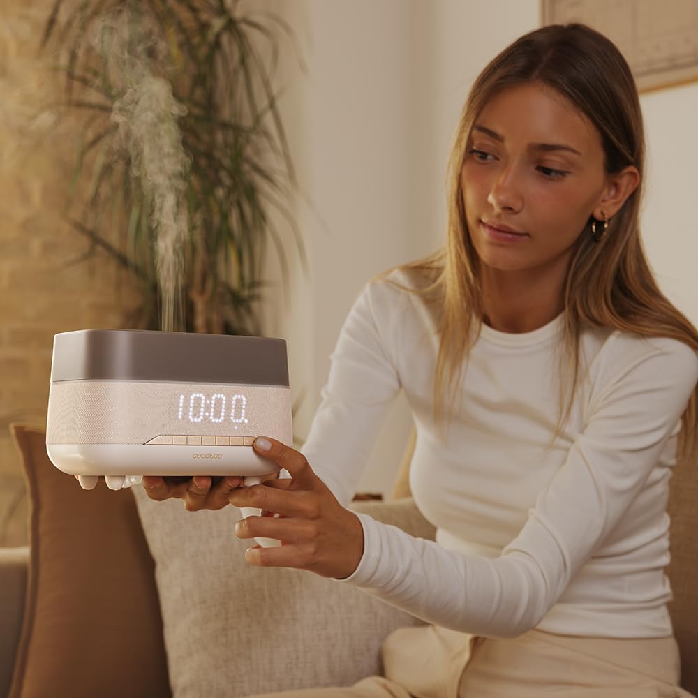 Ултразвуков овлажнител и арома дифузер с Bluetooth Cecotec PureAroma 1300 Hydra Speaker Ултразвуков овлажнител и арома дифузер с Bluetooth Cecotec PureAroma 1300 Hydra Speaker