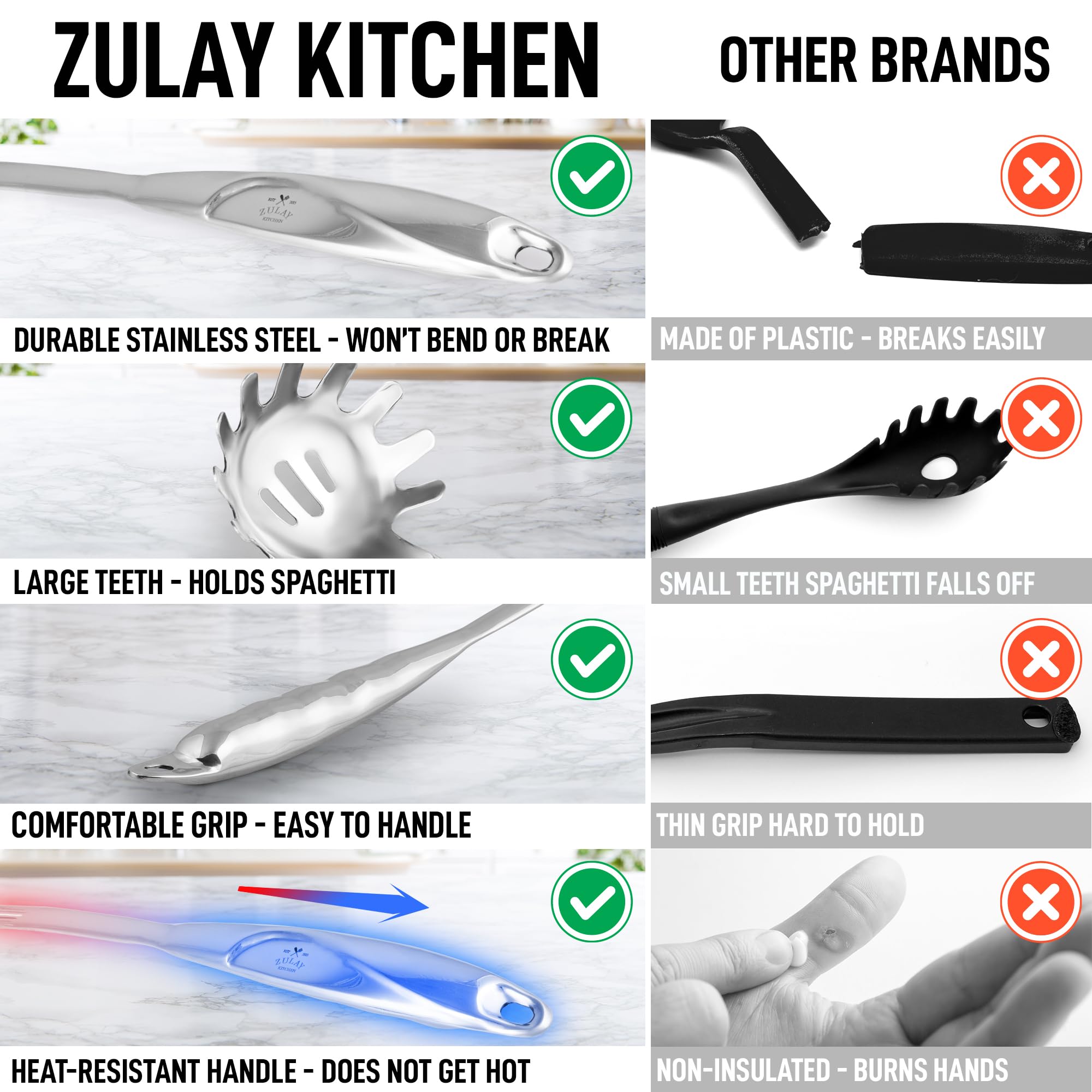 Лъжица за спагети Zulay Kitchen Лъжица за спагети Zulay Kitchen