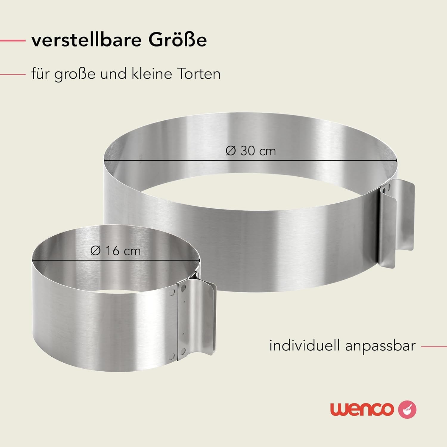 Регулируем ринг за торта Wenco 555005 Регулируем ринг за торта Wenco 555005