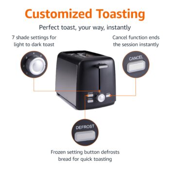 Тостер Amazon Basics TA01318B-GS
