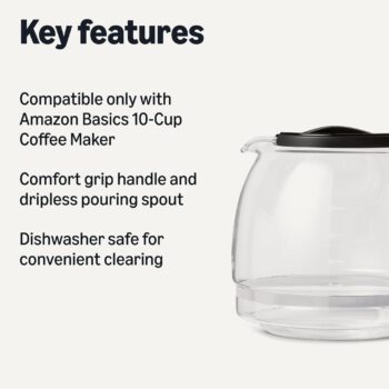 Стъклена кана за кафемашина Amazon Basics