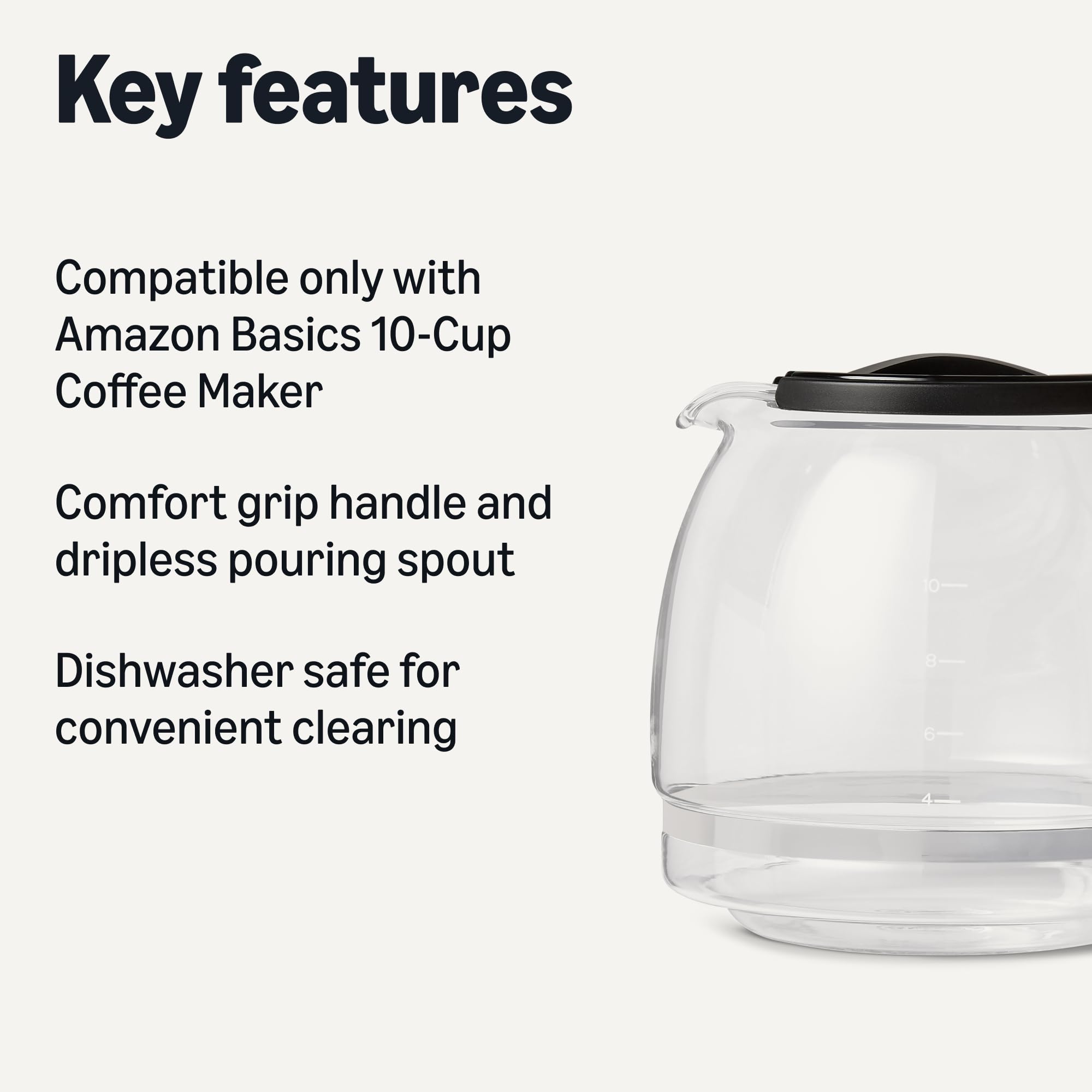 Стъклена кана за кафемашина Amazon Basics Стъклена кана за кафемашина Amazon Basics